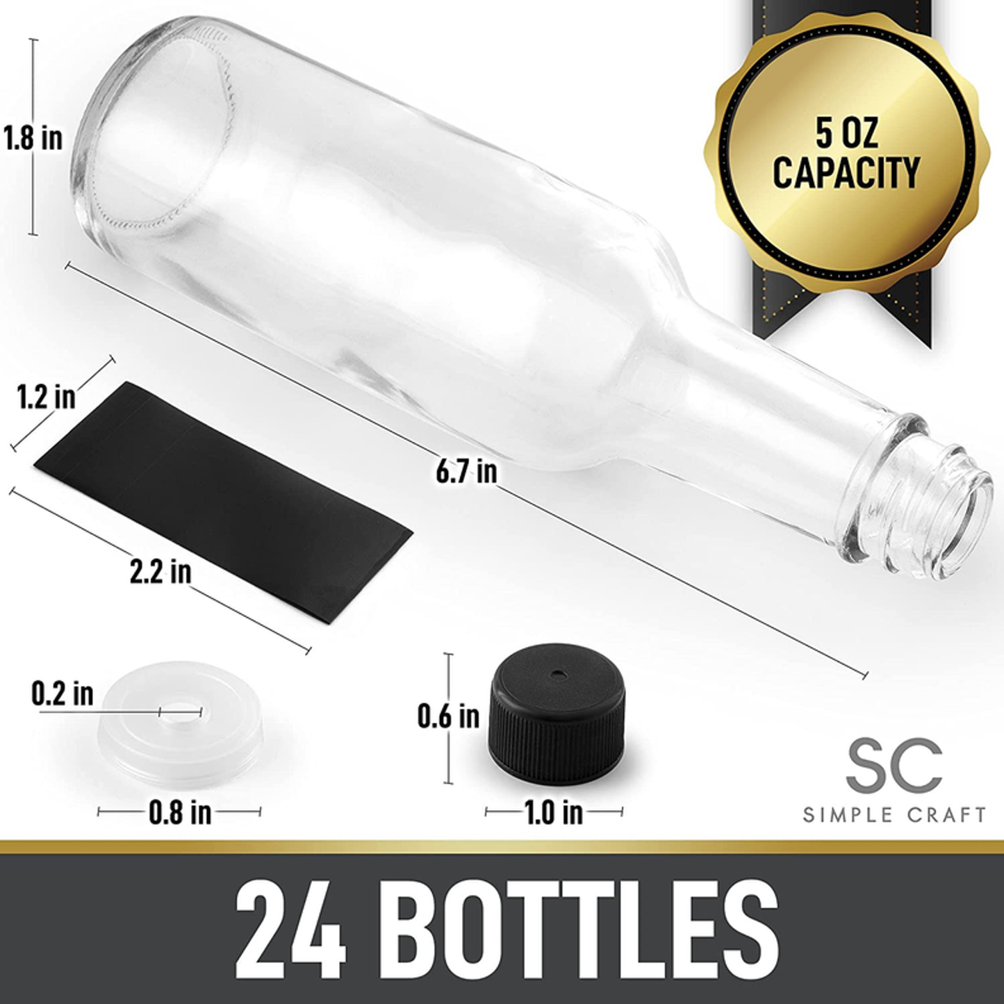 Simple Craft Hot Sauce Glass Bottles