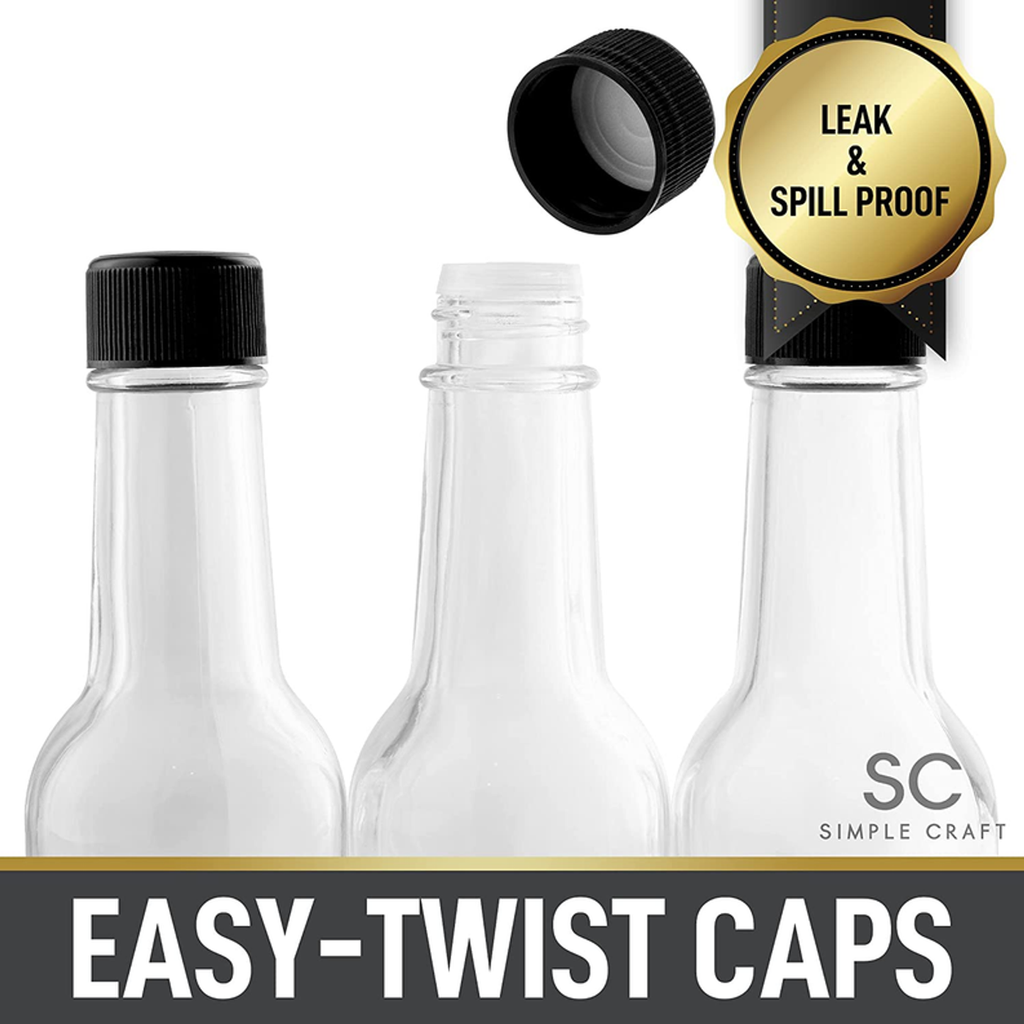 Simple Craft Hot Sauce Glass Bottles