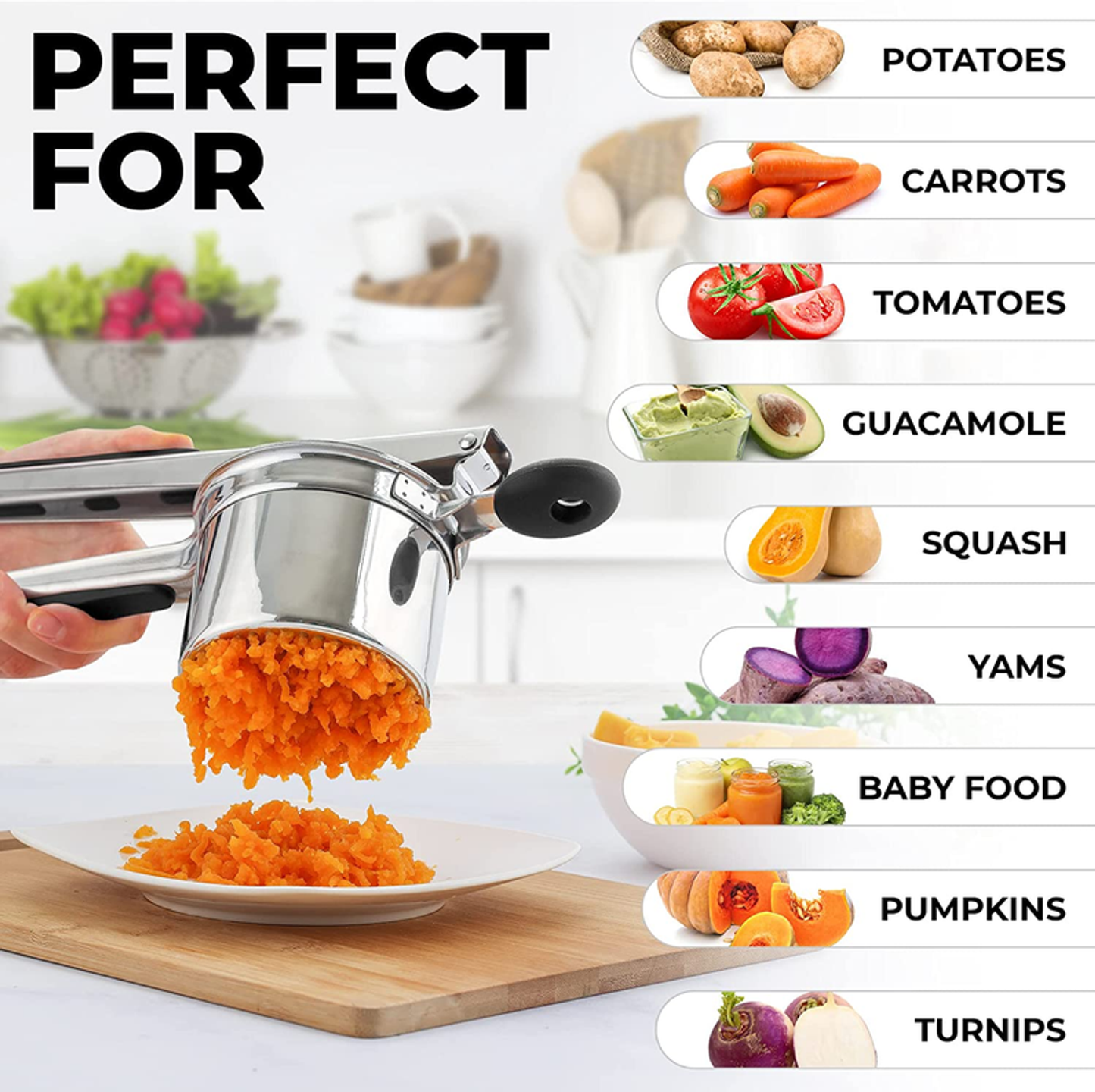 Stainless Steel Potato Ricer