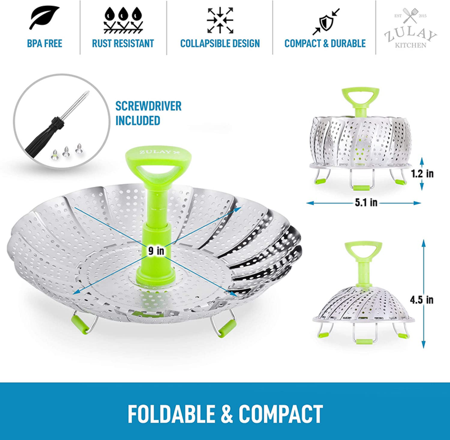 Adjustable Vegetable Steamer Basket