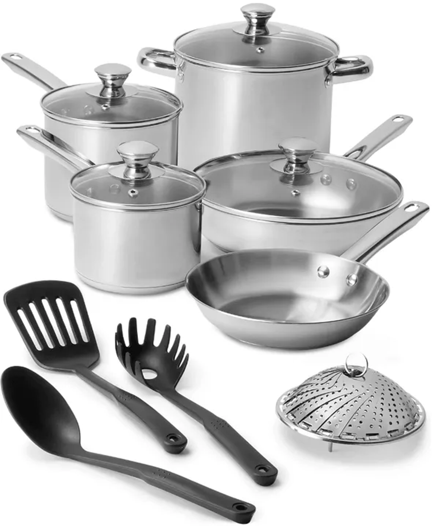 Trade Stainless Steel 13 Piece Cookware Set Elite