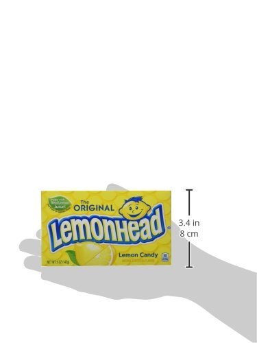 Lemonhead Hard Lemon Candy, 0.8 Ounce Treat-Size Theater Candy Boxes (Pack of 24)