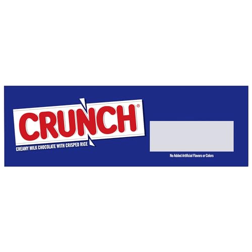 CRUNCH, Bulk 36 Count, Milk Chocolate and Crisped Rice, Full Size Halloween Candy, 1.55 oz Each
