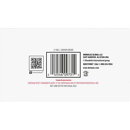 Dentyne Ice Sugar Free Gum (Spearmint 16 Piece Pack of 9)