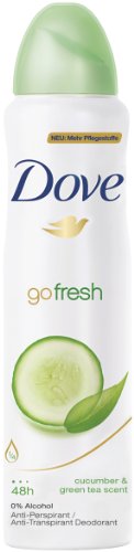 Dove Anti-Perspirant Deodorant Spray, Cucumber & Green Tea, Dry 48 Hour Protection 150 Ml (Pack of 6)