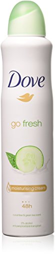Dove Anti-Perspirant Deodorant Spray, Cucumber & Green Tea, Dry 48 Hour Protection 150 Ml (Pack of 6)