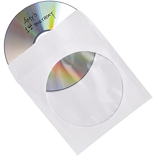 Verbatim CD/DVD Paper Sleeves-with Clear Window 100pk