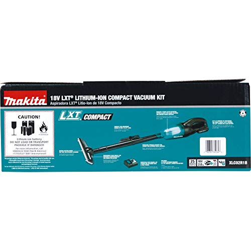 Makita XLC02ZB 18V LXT Lithium-Ion Cordless Vacuum, Tool Only