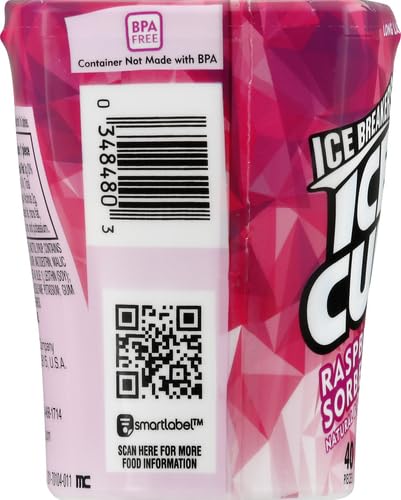 ICE BREAKERS Ice Cubes Spearmint Sugar Free Chewing Gum Bottles, 3.24 oz (6 Count, 40 Pieces)