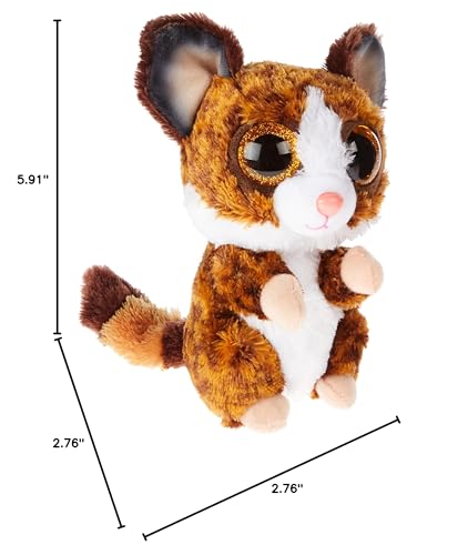 TY 2007516 Fiona Cat Beanie Boo Pink Stuffed Animal, Multicoloured, 3.1 x 2.75 x 5.51 Centimeters
