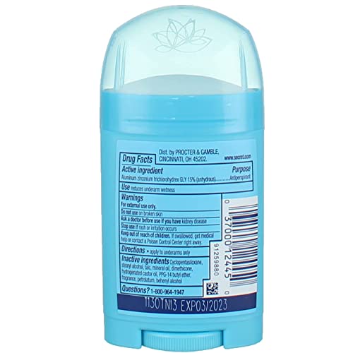 Secret Anti-Perspirant Deodorant Wide Solid Powder Fresh, 1.7 Ounce (Pack of 3)