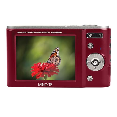 Minolta MND20 44 MP / 2.7K Ultra HD Digital Camera (Black)