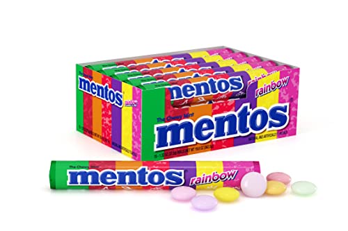 Mentos Chewy Mint Candy Roll, Mint, Non Melting, Party, 14 Pieces (Bulk Pack of 15) - Packaging May Vary