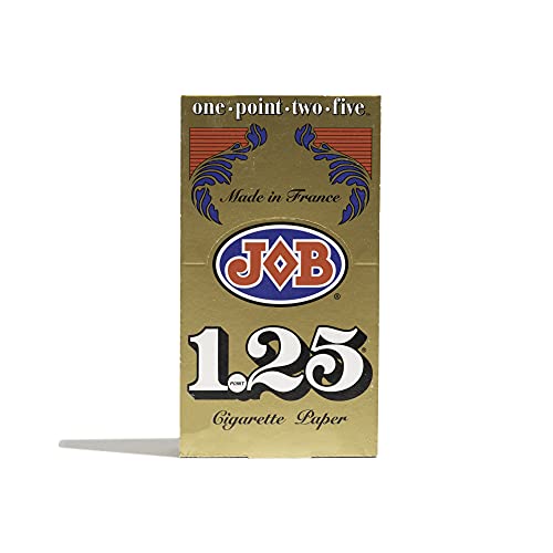 JOB Gold 1-1/2 Size Rolling Papers Set, 24 Booklets (24 Rolling Papers per Booklet) 100% Natural Wood Fibers, Natural Acacia Gum, Unbleached - Ultra-Thin and Slow-Burning