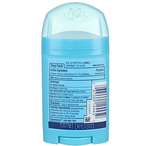 Secret Anti-Perspirant Deodorant Wide Solid Powder Fresh, 1.7 Ounce (Pack of 3)