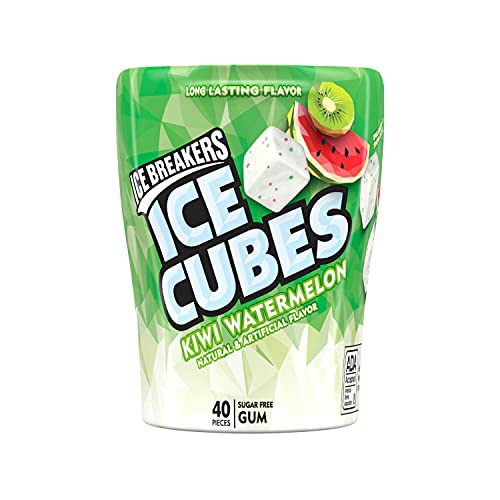 ICE BREAKERS Ice Cubes Spearmint Sugar Free Chewing Gum Bottles, 3.24 oz (6 Count, 40 Pieces)