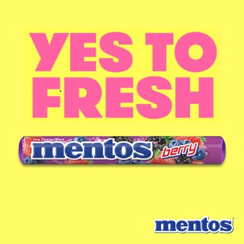 Mentos Chewy Mint Candy Roll, Mint, Non Melting, Party, 14 Pieces (Bulk Pack of 15) - Packaging May Vary