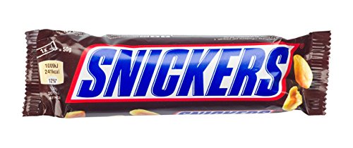 SNICKERS Full Size Bulk Milk Chocolate Candy Bars, 1.86 oz Bar, 48 ct Box