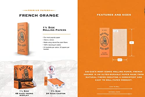 ZIG-ZAG Rolling Papers French Orange 1 1/4 (6 Booklets)