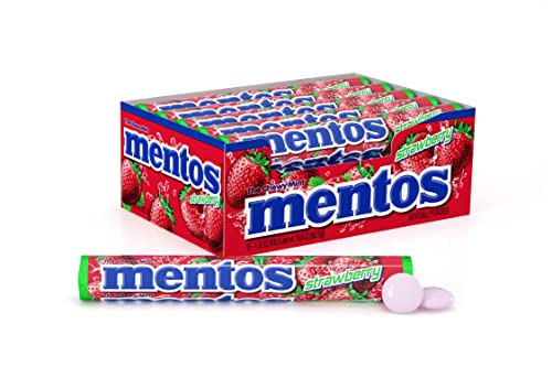 Mentos Chewy Mint Candy Roll, Mint, Non Melting, Party, 14 Pieces (Bulk Pack of 15) - Packaging May Vary