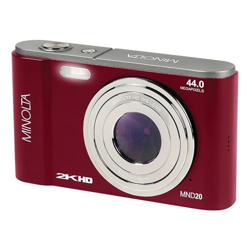 Minolta MND20 44 MP / 2.7K Ultra HD Digital Camera (Black)