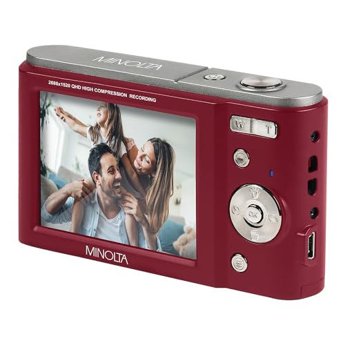 Minolta MND20 44 MP / 2.7K Ultra HD Digital Camera (Black)
