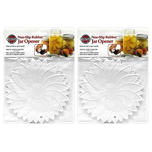 NORPRO Non-Slip Rubber Jar Opener, 1 EA, White
