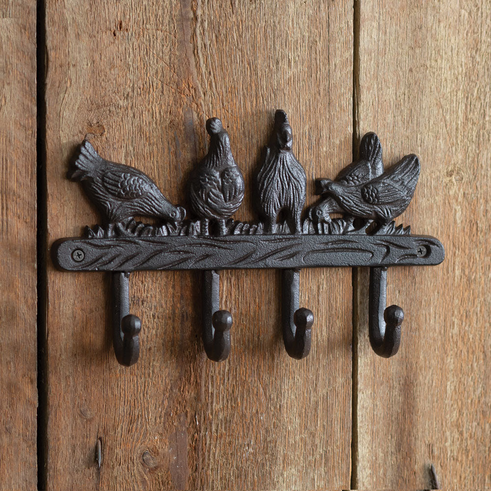 Hens and Chicks Wall Hooks