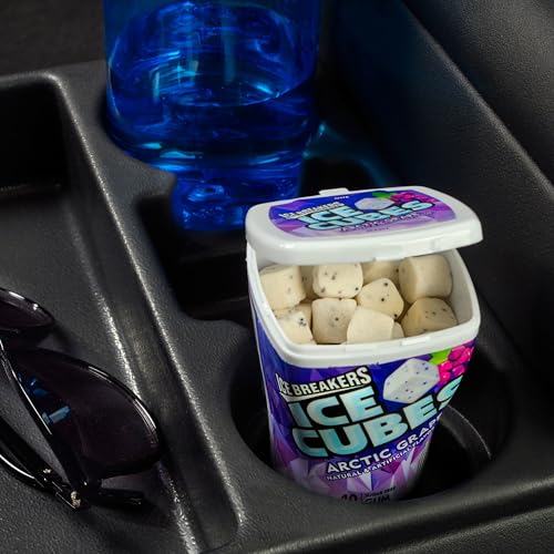 ICE BREAKERS Ice Cubes Spearmint Sugar Free Chewing Gum Bottles, 3.24 oz (6 Count, 40 Pieces)