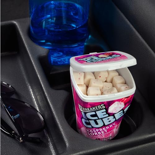 ICE BREAKERS Ice Cubes Spearmint Sugar Free Chewing Gum Bottles, 3.24 oz (6 Count, 40 Pieces)