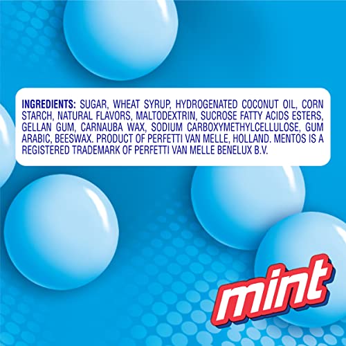Mentos Chewy Mint Candy Roll, Mint, Non Melting, Party, 14 Pieces (Bulk Pack of 15) - Packaging May Vary