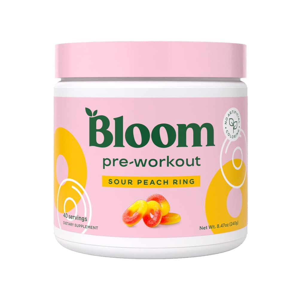 Bloom Nutrition Original Pre Workout Powder, Amino Energy with Beta Alanine, 85mg Natural Caffeine from Green Tea Extract, Sugar Free & Keto Friendly Drink Mix for Low Intensity Workouts, Fruit Punch
