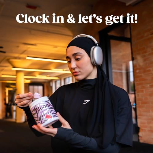 Bloom Nutrition High Energy Pre Workout with Beta Alanine, Ginseng and L Tyrosine for Amino Energy, Natural Caffeine Powder from Green Tea Extract, Keto, Sugar Free Drink Mix, Raspberry Lemonade