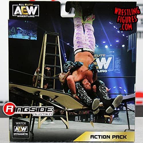 AEW Table, Ladder, Chair, Sledgehammer, and Barrel Hardcore Wrestling Action Figure 5 Piece Accessory Pack