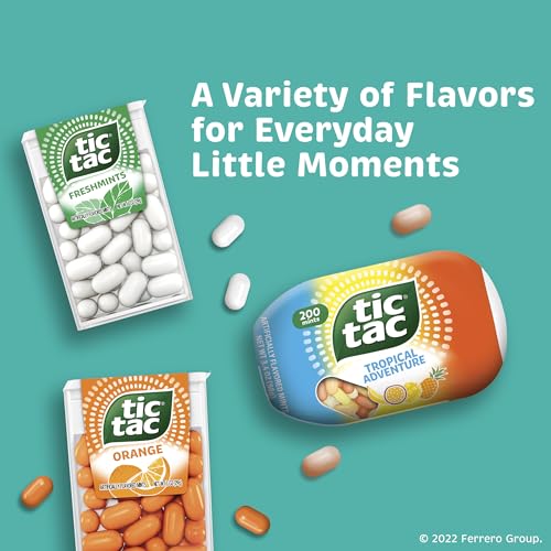 Tic Tac Wintergreen Breath Mints, Bulk 12 Pack, On-The-Go Refreshment, 1 Oz Each