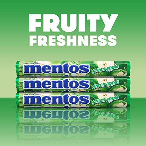 Mentos Chewy Mint Candy Roll, Mint, Non Melting, Party, 14 Pieces (Bulk Pack of 15) - Packaging May Vary