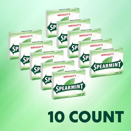WRIGLEY'S SPEARMINT Chewing Gum Bulk Pack, 15 Stick (Pack of 10)