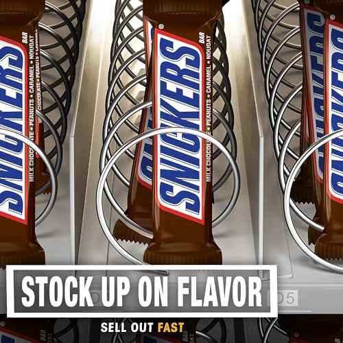 SNICKERS Full Size Bulk Milk Chocolate Candy Bars, 1.86 oz Bar, 48 ct Box