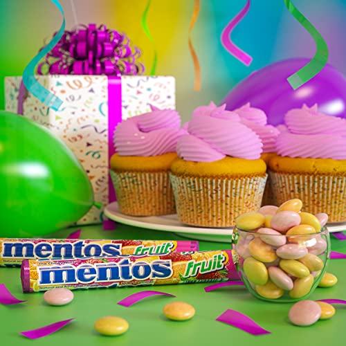 Mentos Chewy Mint Candy Roll, Mint, Non Melting, Party, 14 Pieces (Bulk Pack of 15) - Packaging May Vary