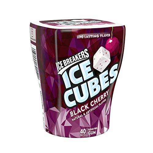 ICE BREAKERS Ice Cubes Spearmint Sugar Free Chewing Gum Bottles, 3.24 oz (6 Count, 40 Pieces)