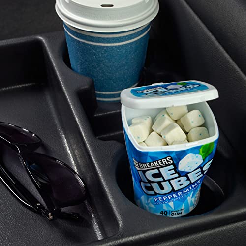 ICE BREAKERS Ice Cubes Spearmint Sugar Free Chewing Gum Bottles, 3.24 oz (6 Count, 40 Pieces)