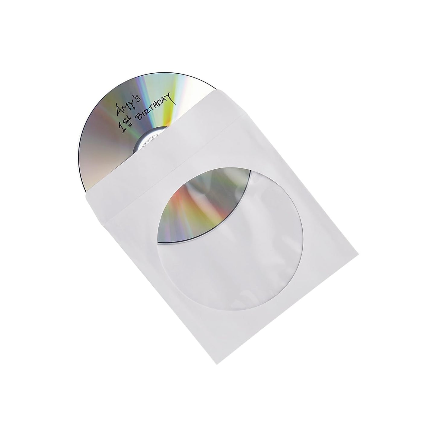 Verbatim CD/DVD Paper Sleeves-with Clear Window 100pk