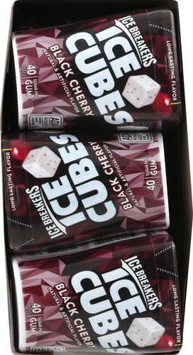 ICE BREAKERS Ice Cubes Spearmint Sugar Free Chewing Gum Bottles, 3.24 oz (6 Count, 40 Pieces)