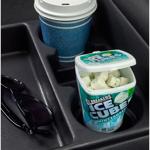 ICE BREAKERS Ice Cubes Spearmint Sugar Free Chewing Gum Bottles, 3.24 oz (6 Count, 40 Pieces)