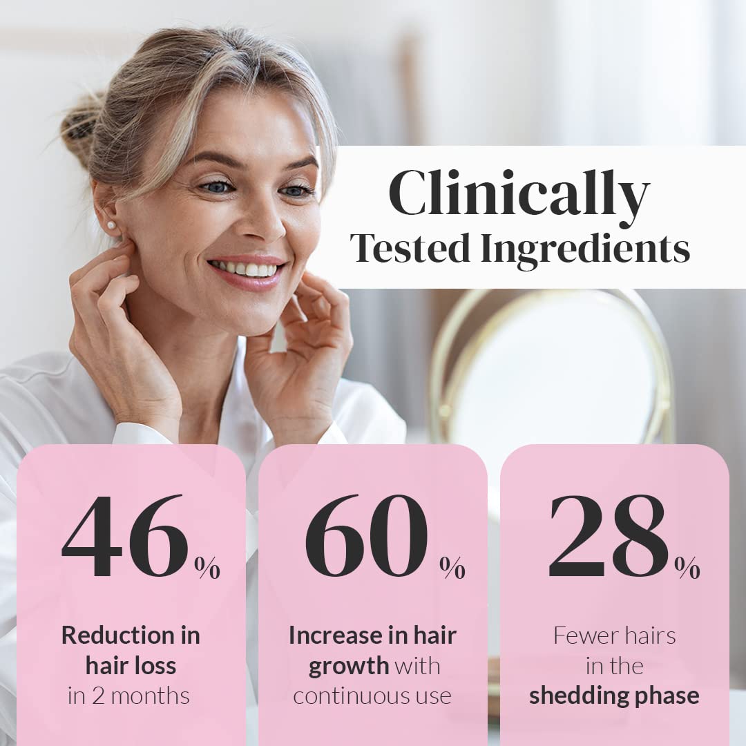 Kerotin Hair Growth Serum with Castor Oil for Hair Loss in Women, DHT Blocker, Promotes Scalp Care & Thicker Fuller Hair, Thickening Drops, Natural, Sulfate & Cruelty Free, Made in USA - 3 Pack
