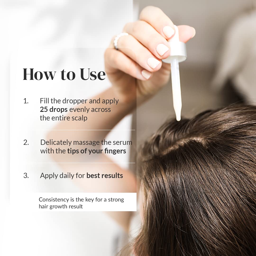 Kerotin Hair Growth Serum with Castor Oil for Hair Loss in Women, DHT Blocker, Promotes Scalp Care & Thicker Fuller Hair, Thickening Drops, Natural, Sulfate & Cruelty Free, Made in USA - 3 Pack