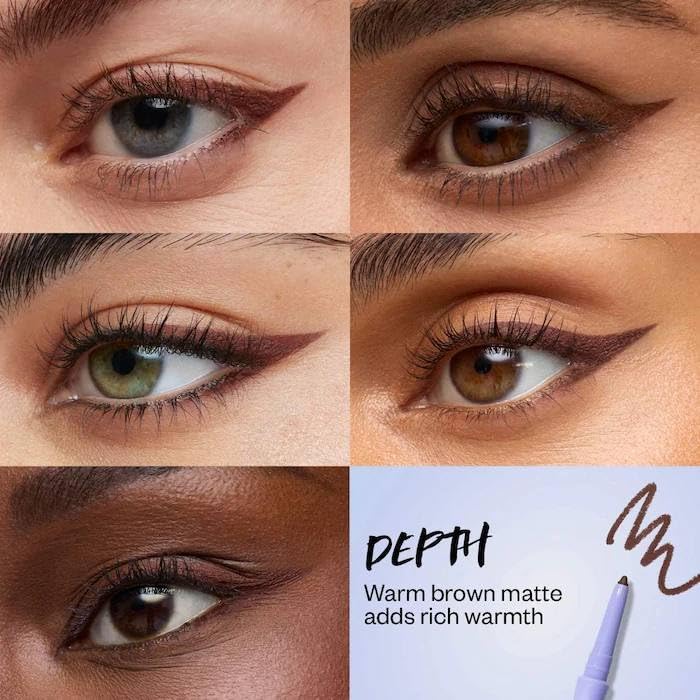 Kosas Soulgazer Intensifying Waterproof Gel Eyeliner - Depth (warm brown matte). Bonus Premium Korean Sheet Masque with Collagen