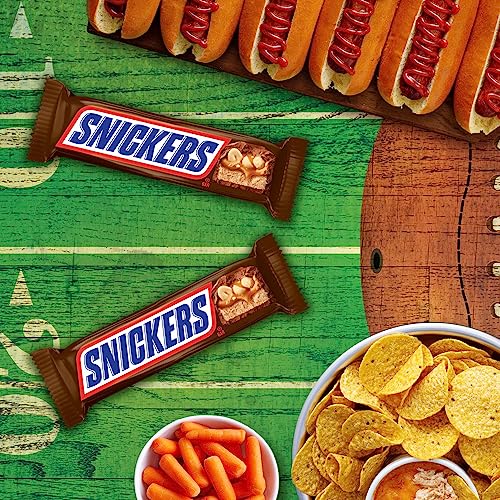 SNICKERS Full Size Bulk Milk Chocolate Candy Bars, 1.86 oz Bar, 48 ct Box