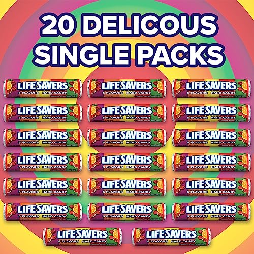 LIFE SAVERS 5 Flavors Hard Candy Rolls, 1.14 Ounce - 10 Count (Pack of 2)