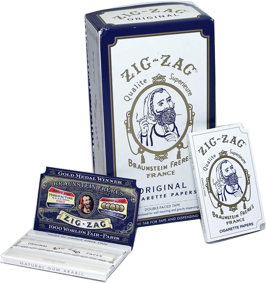 White Single Wide Rolling Papers (32 Leaves per Book) 24pk Display